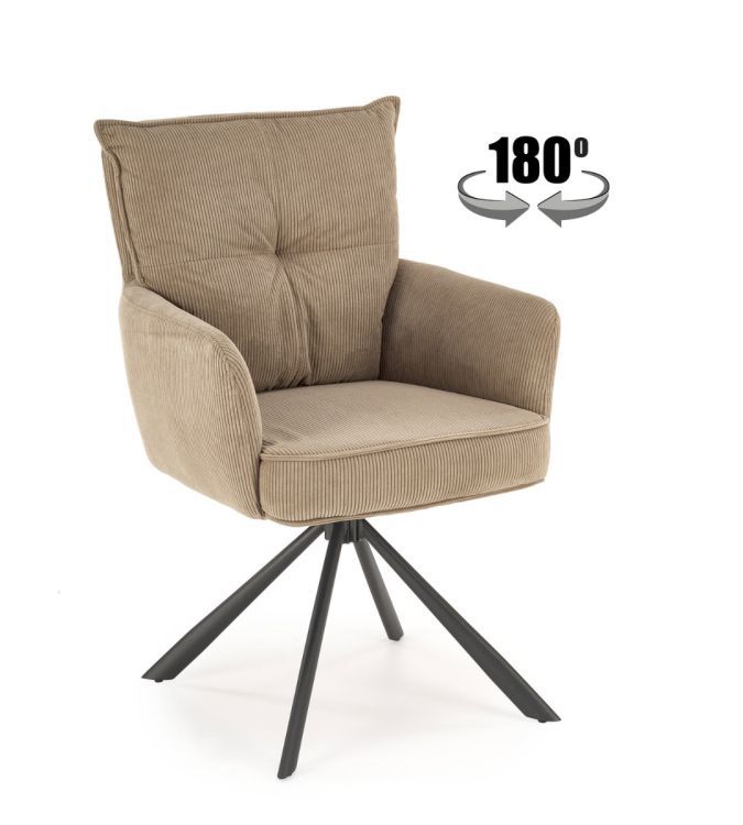 Krzesło Halmar tapicerowane K528 cappuccino obracane 1 szt