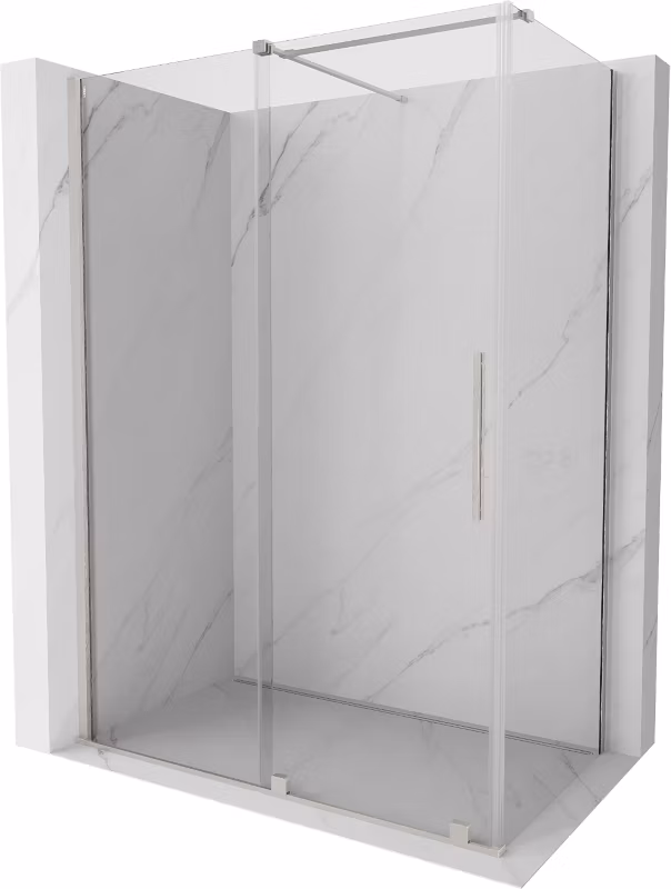 Kabina prysznicowa Mexen Velar rozsuwana 140 x 85 cm transparent nikiel szczotkowany 1 szt.
