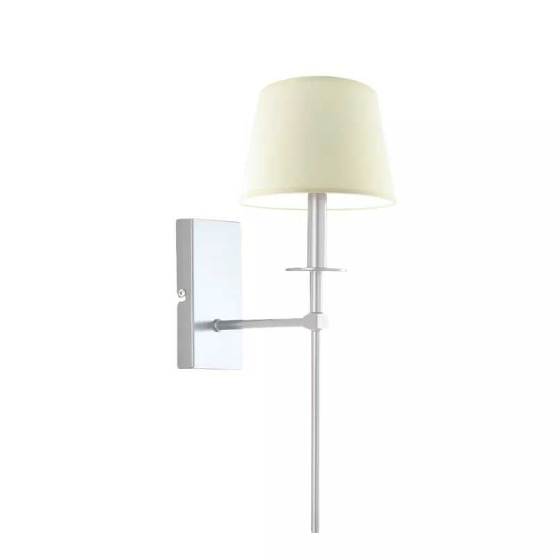 Kinkiet Volta Light Factory Loon Srebrny/Ecru Abażur 1xE27 1szt.