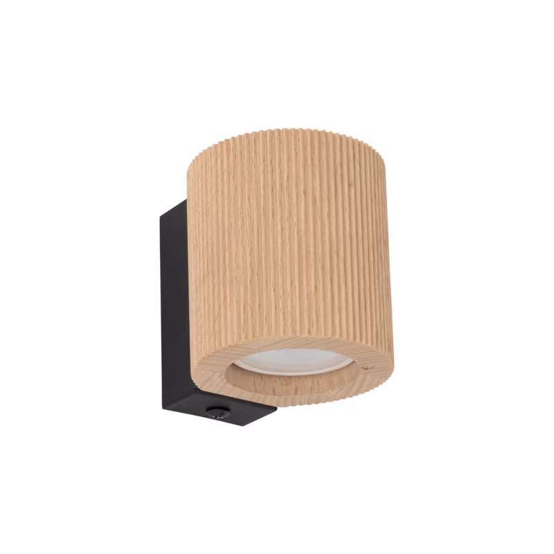 Kinkiet drewniany TK Lighting Eve Corte Wood Kinkiet ryflowany 1Xgu10 -1szt.