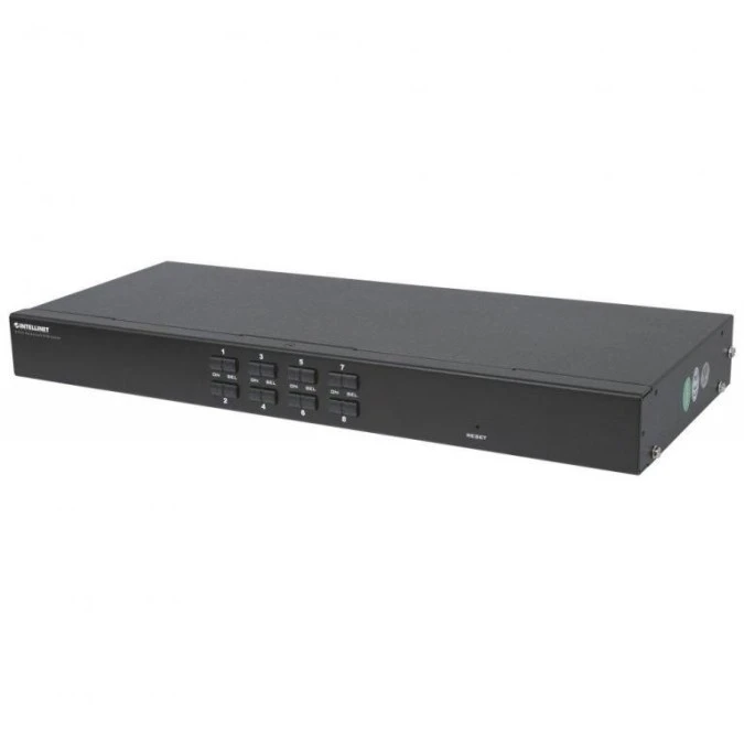 Przełącznik KVM VGA/USB/PS2 8×1 z OSD Rackowy Intellinet