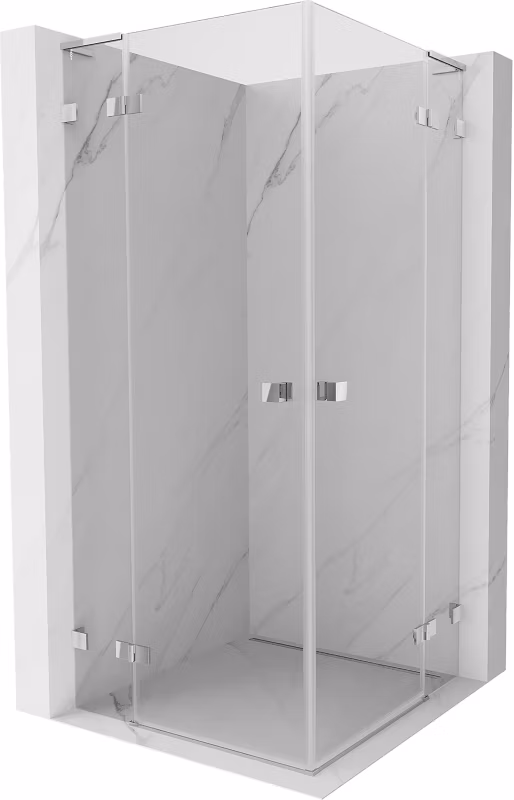 Kabina prysznicowa Mexen Lunar L Duo uchylna 115 x 115 cm transparent chrom 1 szt.