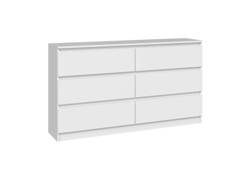 Komoda Topeshop Malwa M6 140 – Biel 40x138x75 cm 1 szt.