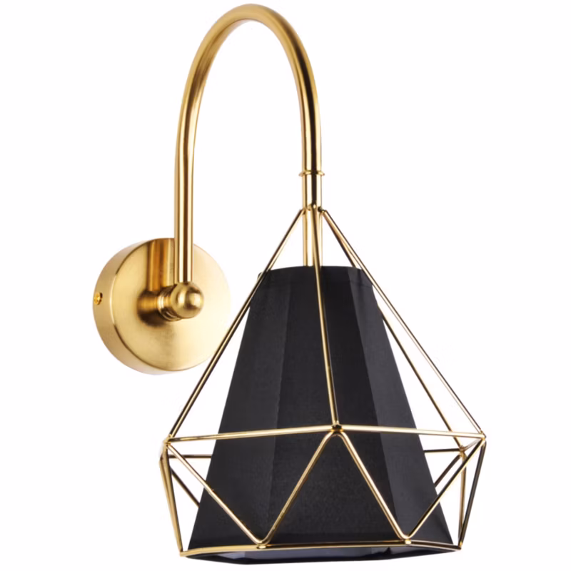 Kinkiet ścienny Polux Hira złoto-czarny 1 x E27 x 20W IP20 wym: 32 x 20 x 30 cm – 1 szt.