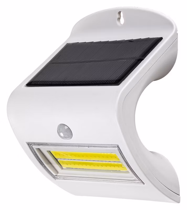 Kinkiet solarny z czujnikiem Rabalux Opava biały LED 2W 4000K 115lm IP44 wym: 14 x 10 x 7 cm tworzywo sztuczne – 1 szt.