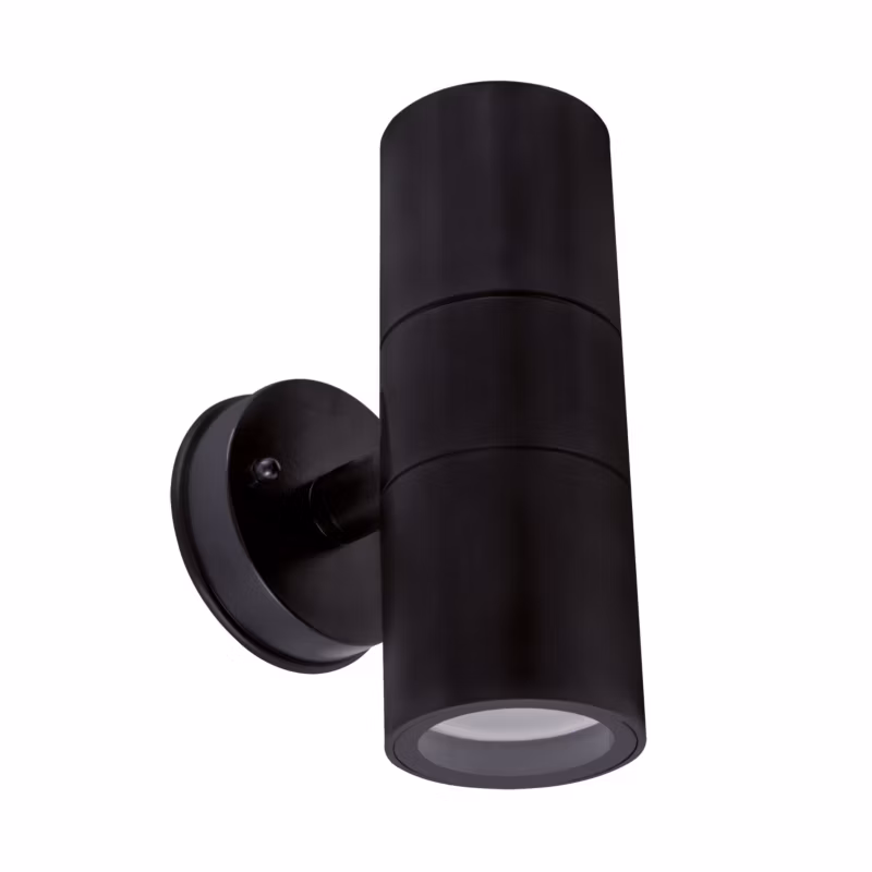 Kinkiet ścienny zewnętrzny Struhm Gordon czarny 2 x GU10 x IP54 wym: 16 x 7,7 x 11,5 cm – 1 szt.