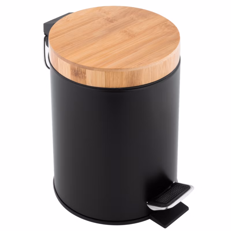Kosz na śmieci 3l BIN – Yoka Home do łazienki czarny mat – 1 szt.