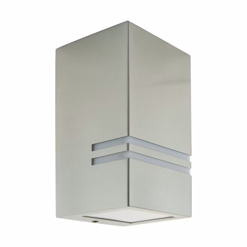 Kinkiet ścienny zewnętrzny Struhm Keler matowy chrom 1 x GU10 x IP54 wym: 15 x 8 x 8 cm – 1 szt.