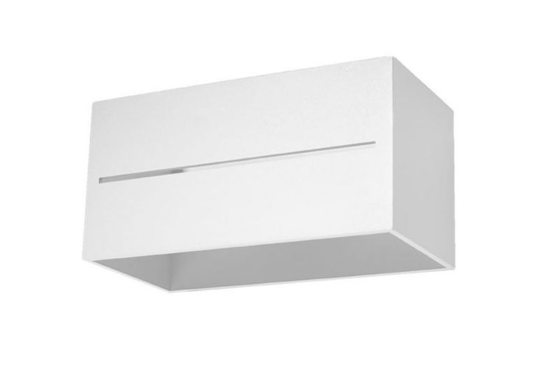 Kinkiet ścienny Sollux Lighting Lobo biały 2 x G9 x 40W IP20 wym: 10 x 20 x 20 cm – 1 szt.
