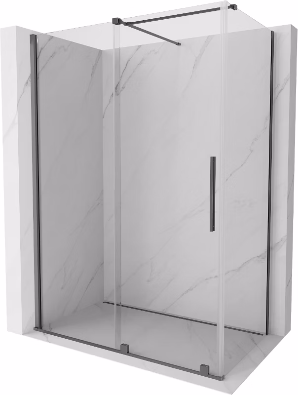 Kabina prysznicowa Mexen Velar rozsuwana 150 x 85 cm transparent gun metal 1 szt.