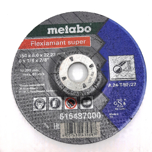 Tarcza ścierna do stali nierdzewnej 150×6,0x22,23mm Metabo 616604000