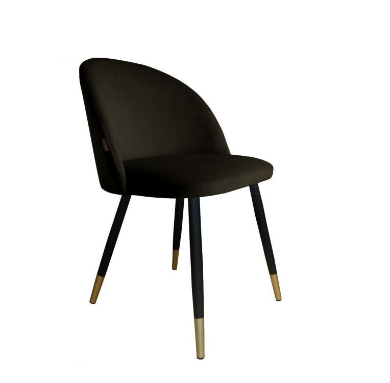 Krzesło CLAUDINE 1 VELVET GOLD brązowe ATOS 1 szt.