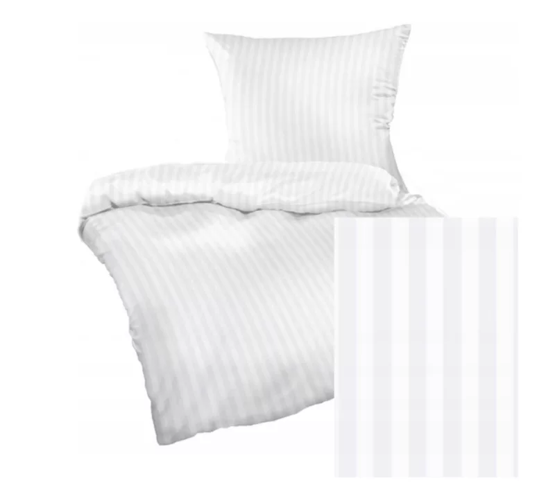 Komplet pościeli z mikrofibry KAM-POL bawełna 100% na zamek pasek 1 cm 140×200 + 70×80 2 szt.