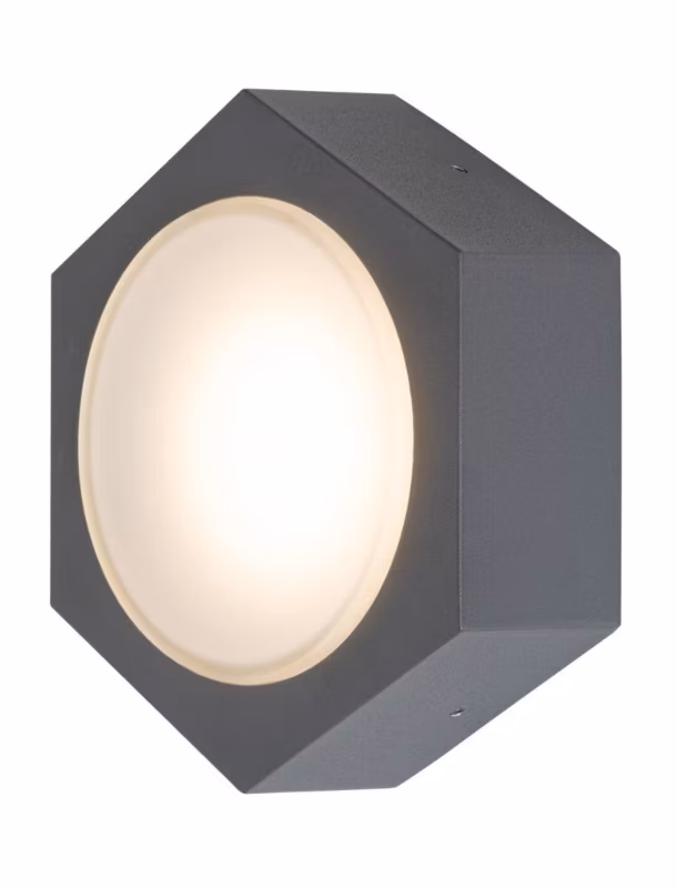 Kinkiet ścienny zewnętrzny Rabalux Avola antracyt LED 9W 3000K 680lm IP54 wym: 17 x 20 x 6,6 cm metal – 1 szt.