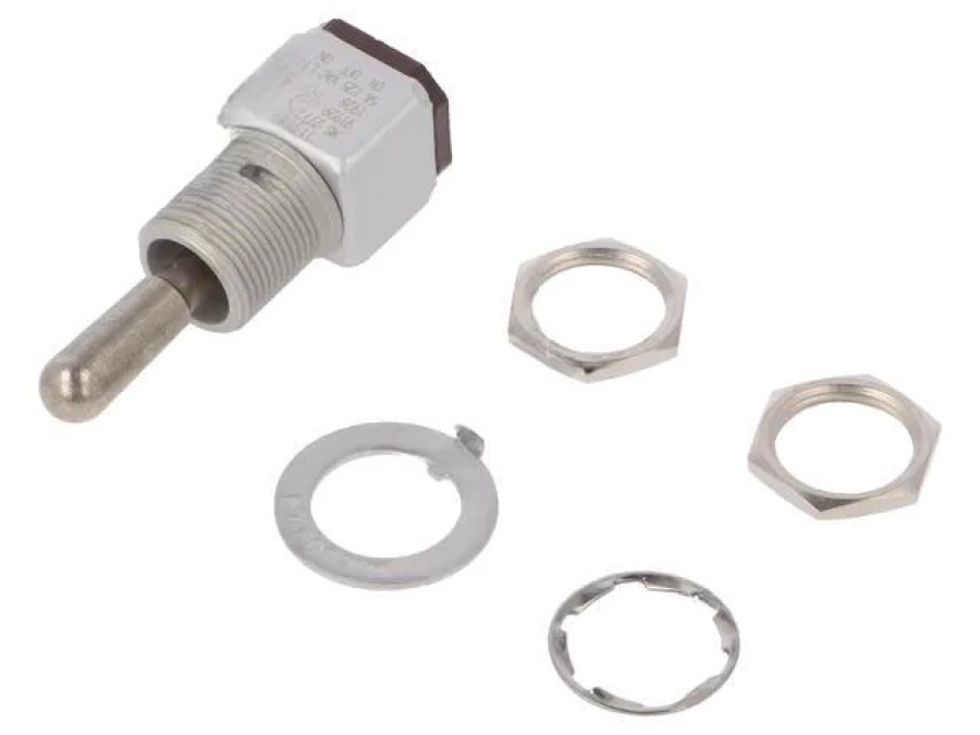 Przełącznik dźwigniowy, okrągła, z konfiguracją styków SPDT, 5A/125VAC, 5A/30VDC, 11TW1‑7