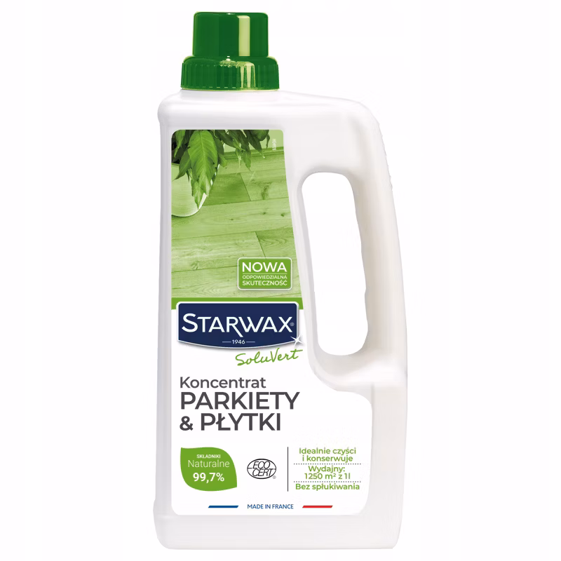 Koncentrat Parkiety & Płytki Starwax Soluvert, Ekologiczne czyszczenie z troską o środowisko 1 l