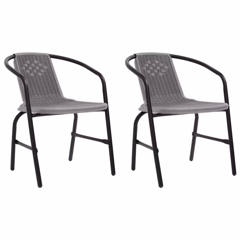 Krzesło układane w stos vidaxl 312494 czarny 1 szt