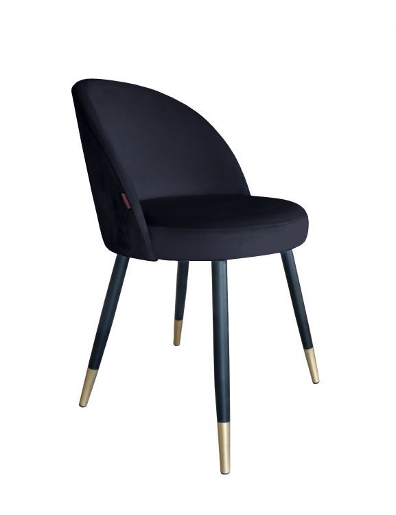 Krzesło TANEW VELVET GOLD czarne ATOS 1 szt.