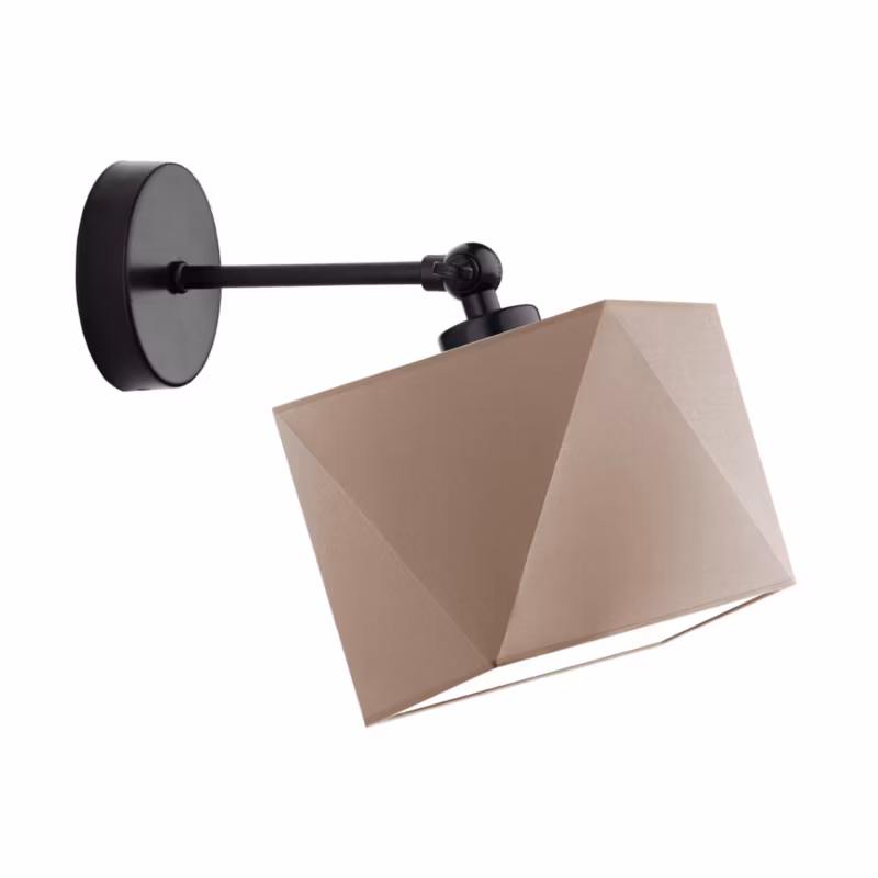 Kinkiet Volta Light Factory Loko Czarny/Cappuccino Abażur 1xE27 1szt.