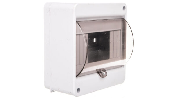 Rozdzielnica modułowa 1×6 natynkowa IP20 z klapką dymną i zaciskami S-6+SZYBKA+N+PE 8005843 ENE-00319