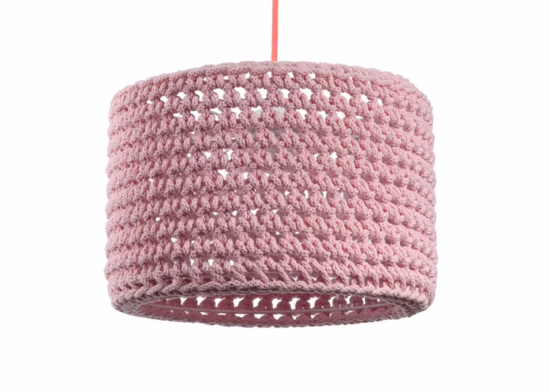 Lampa Bps Koncept wisząca COTTON 25 różowa 1 szt