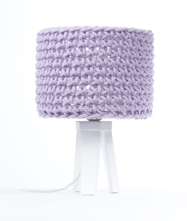 Lampa Bps Koncept stołowa COTTON WOOD fioletowa 1 szt