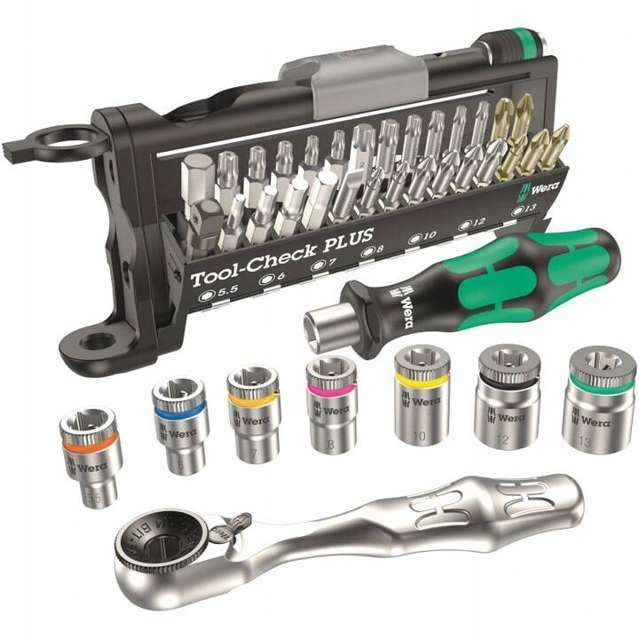 Zestaw bitów + rękojeść + grzechotka Wera Tool-Check Plus 05056490001 – 39 elementów