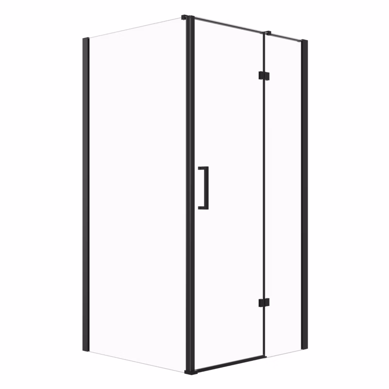 Kabina prysznicowa SEVANTE ROSA 100x70cm prostokątna uchylna czarna ze wspornikiem 1 szt.