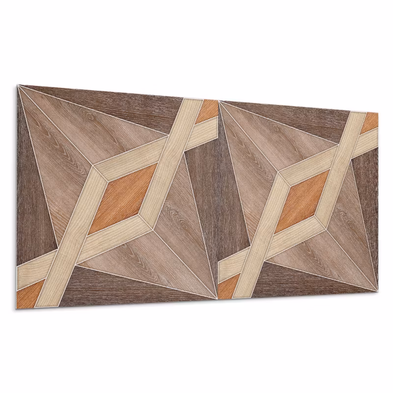 Kafelki samoprzylepne Wallfluent 40×20 cm Geometryczne kształty inspirowane drewnem 10 szt.