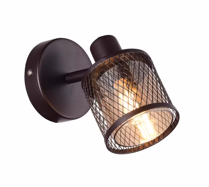 Kinkiet ścienny Candellux Canabera brązowo-bursztynowy 1 x E14 x 40W IP20 wym: 15 x 16 x 9 cm – 1 szt.