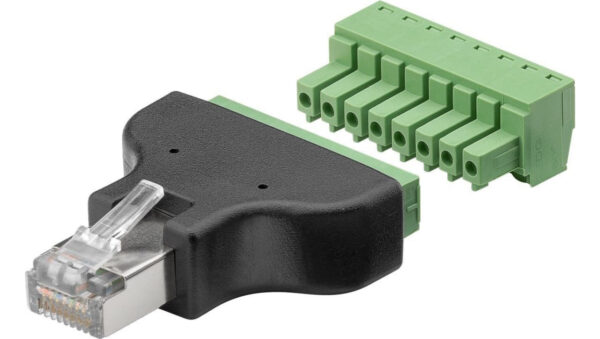 Wtyk teleinformatyczny RJ45 UTP (8P8C) – zdejmowane mocowanie śrubowe 2-częściowe 76736