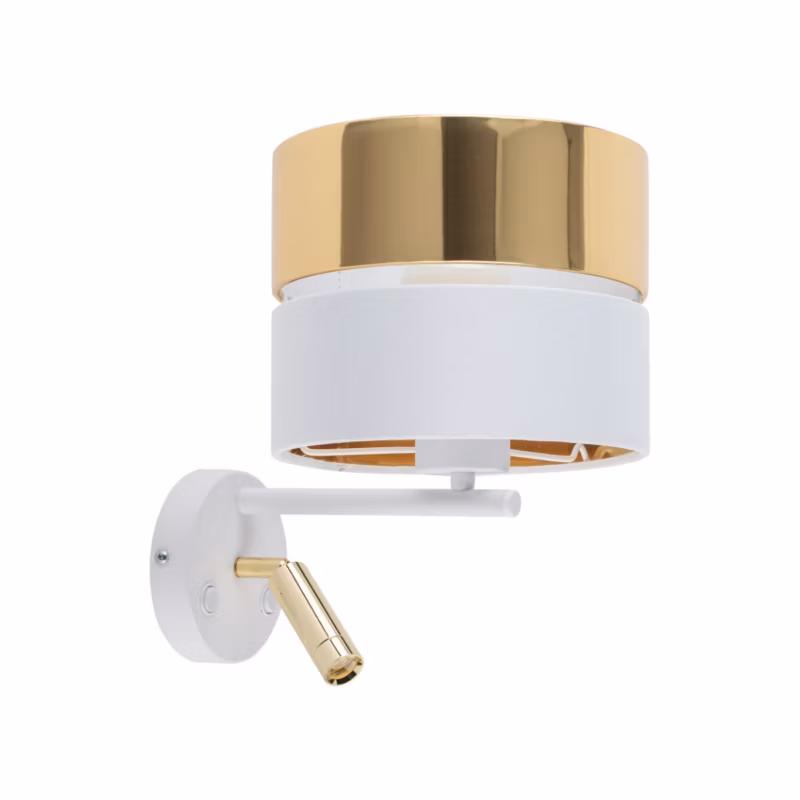 Kinkiet ścienny TK-Lighting Hilton złoto-biały 2 x E27 x IP20 wym: 34 x 20 x 28 cm – 1 szt.