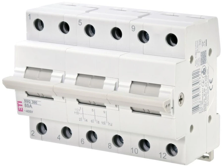 Przełącznik trójpołożeniowy modułowy 80A 3‑biegunowy SSQ 380 002421437