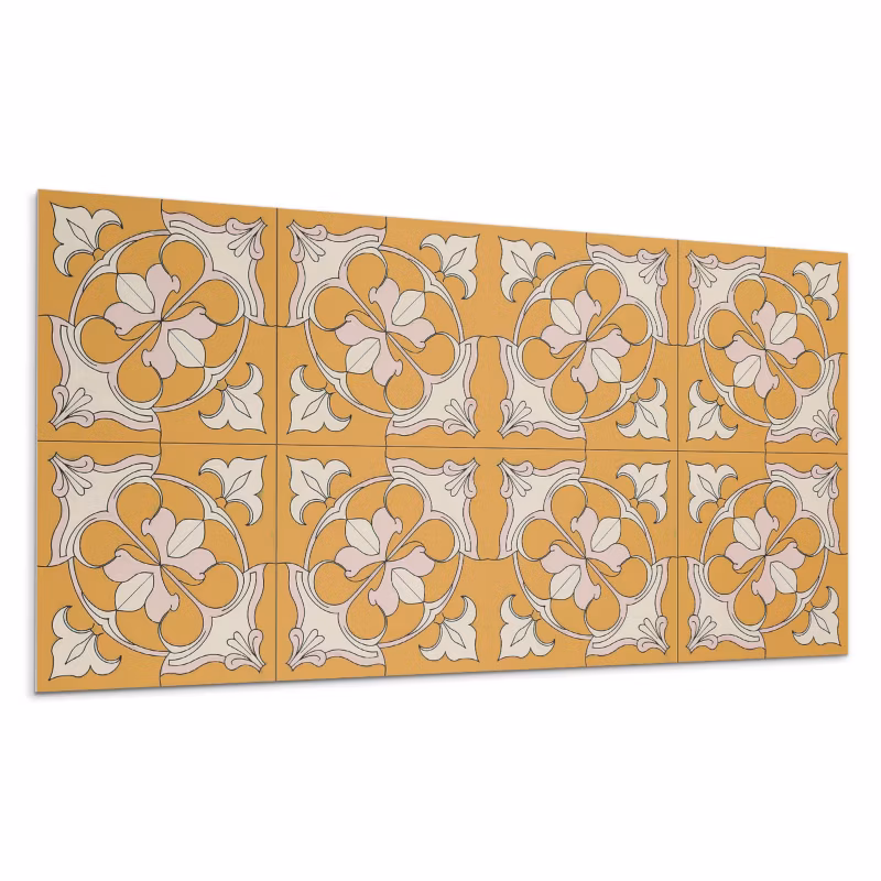Kafelki samoprzylepne Wallfluent 40×20 cm Mozaikowy wzór kwiatów 10 szt.