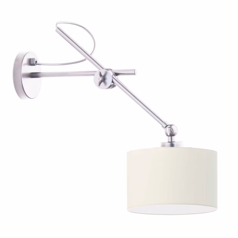 Kinkiet Volta Light Factory Modern Srebrny/Ecru Abażur 1xE27 1szt.
