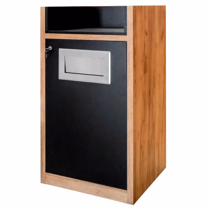 Kosz na śmieci ze stojakiem na tace Mega-M 120x62x58 cm dąb kraft 1szt.