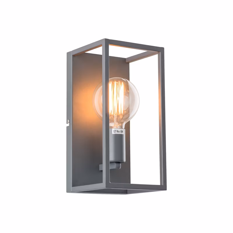 Kinkiet ścienny Italux Sigalo szary 1 x E27 x 60W IP20 wym: 28 x 14 x 14 cm – 1 szt.