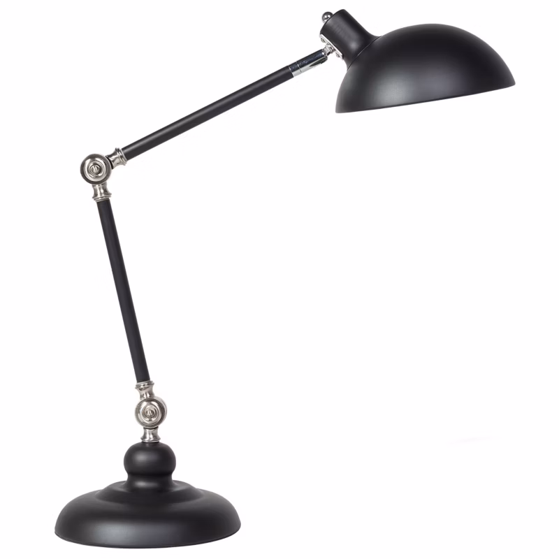 Lampa biurkowa Meramec Regulowana Metal Czarny 1 szt.