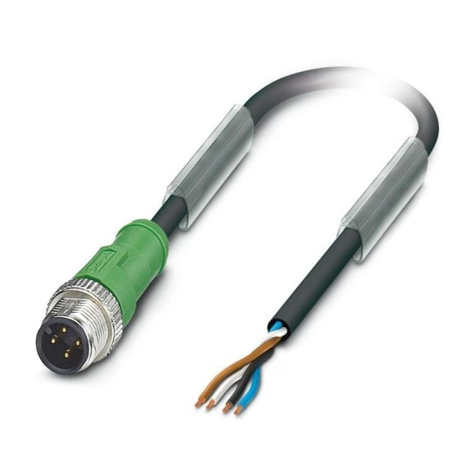 Przewód przyłączeniowy 1,5m z gniazdem prostym 4P M12 złącze męskie‑SAC‑4P‑M12MS/ 1,5‑PVC