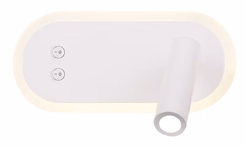 Kinkiet ścienny Candellux Miracle biały LED 9W 4000K 550lm IP20 wym: 9,5 x 20 x 13 cm – 1 szt.