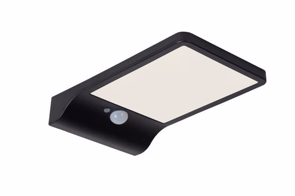 Kinkiet zewnętrzny z czujnikiem Lucide Basic czarno-biały LED 3W 2700K 380lm IP44 wym: 3 x 11 x 19 cm aluminium – 1 szt.