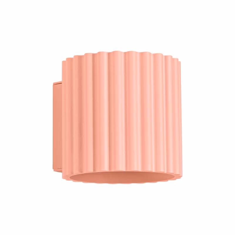 Kinkiet Sollux Lighting AURA nowoczesny brzoskwiniwy 1xG9x10W wym:10x10x12cm IP20 -1 szt.