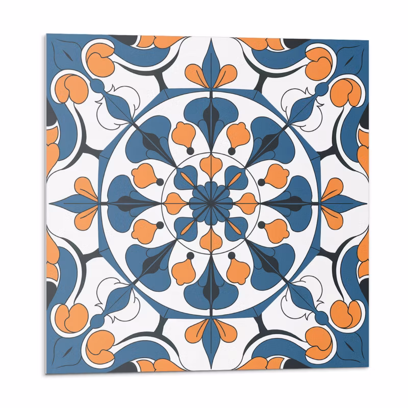 Kafelki samoprzylepne Wallfluent 50×50 cm Mandala z motywem kwiatowym 4 szt. 4070095577318