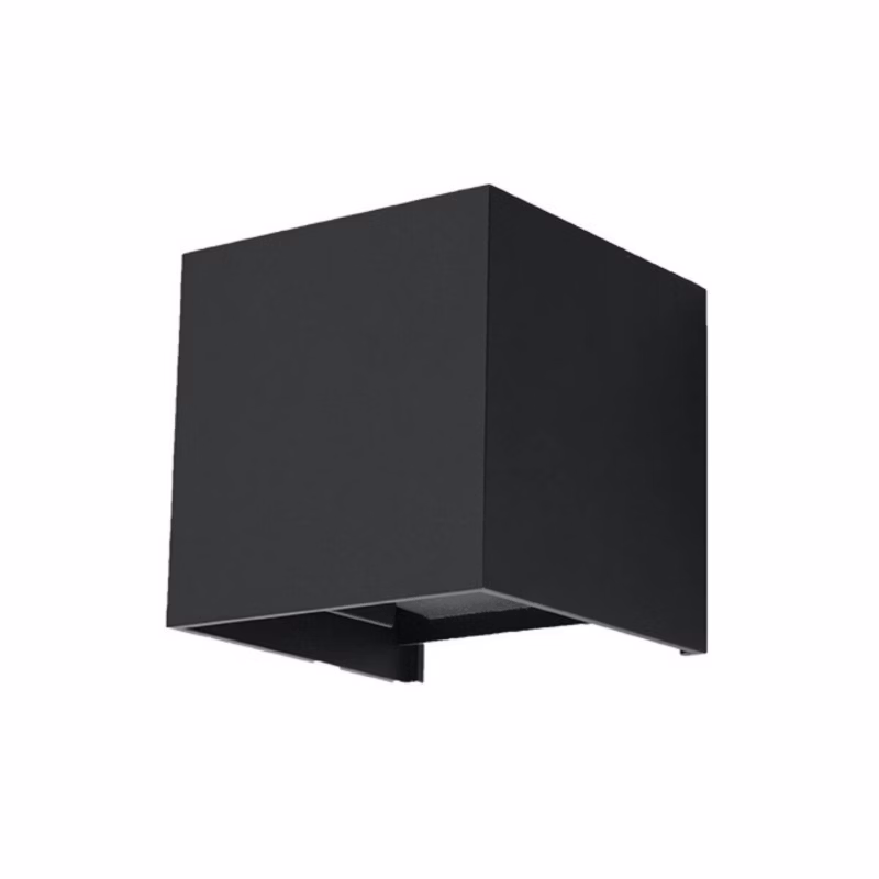 Kinkiet ścienny Sollux Lighting Luca czarny do łazienki LED 7W 3000K 328lm IP54 wym: 10 x 10 x 10 cm – 1 szt.