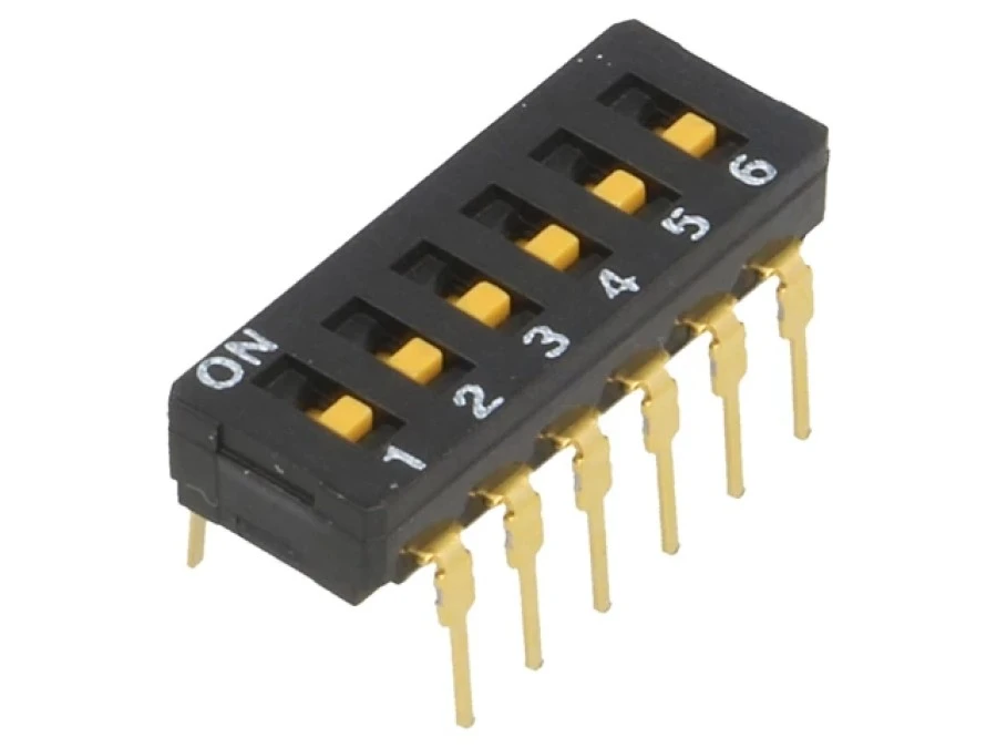 Przełącznik DIP‑SWITCH ON‑OFF 0,03A/30VDC A6D‑6100