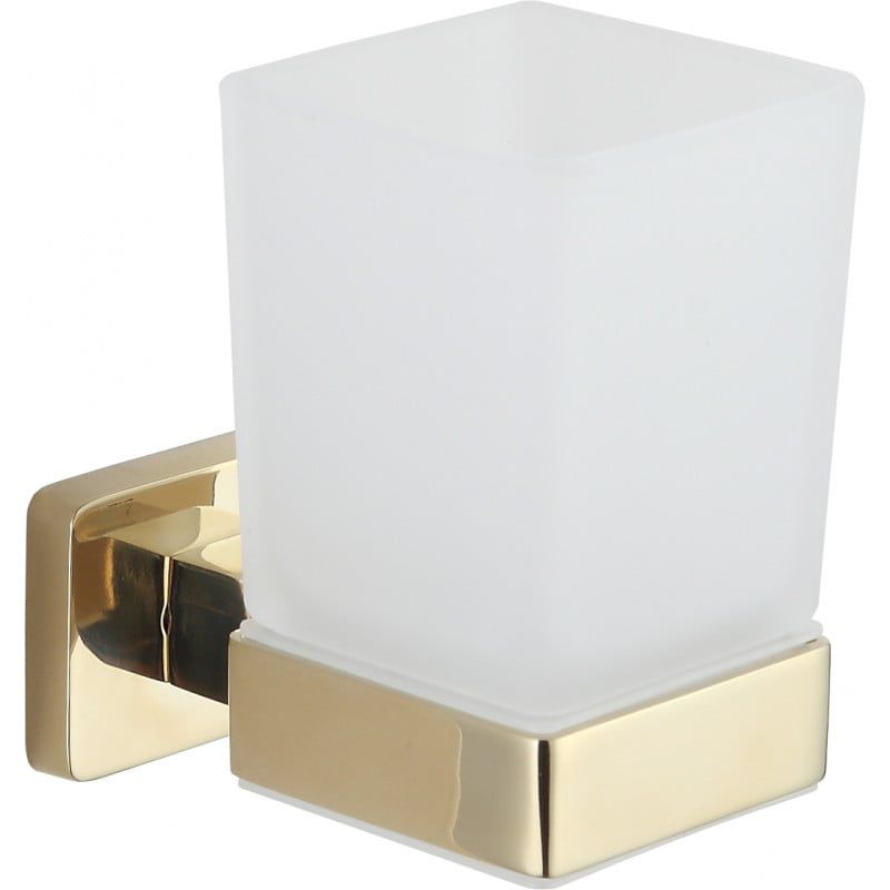 Kubek na szczoteczki Mexen Asis złoty 6,3×11 cm 1 szt.