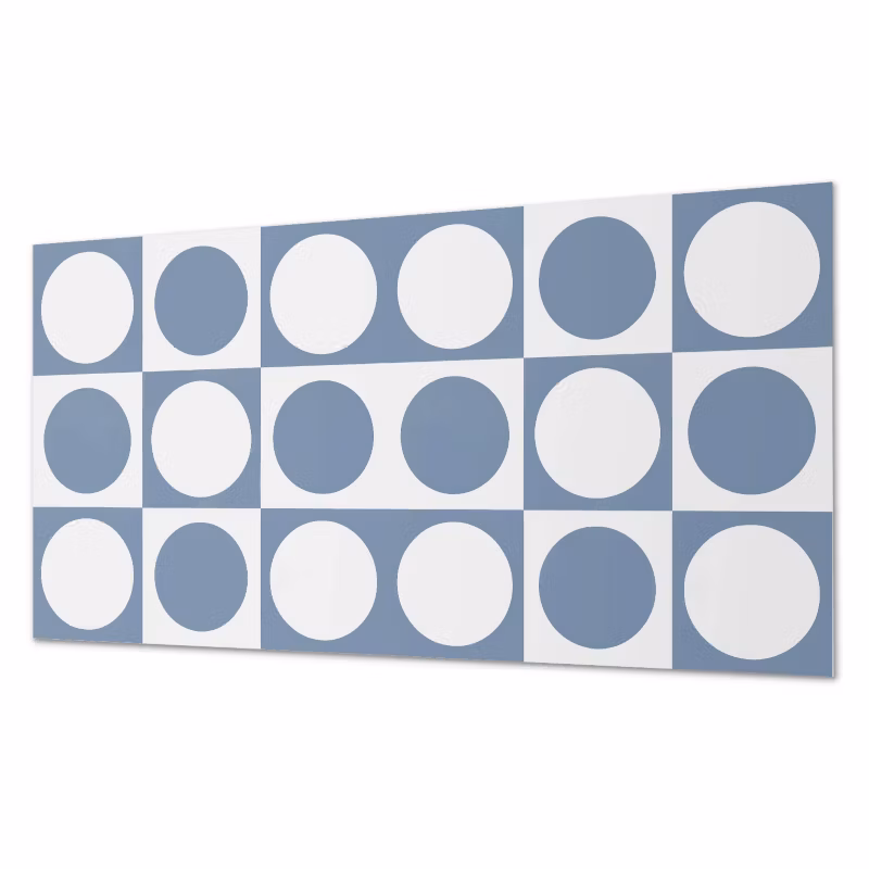 Komplet Kafelków PCV ArtPrintCave 40×20 cm Geometryczne okręgi w siatce 10 szt.