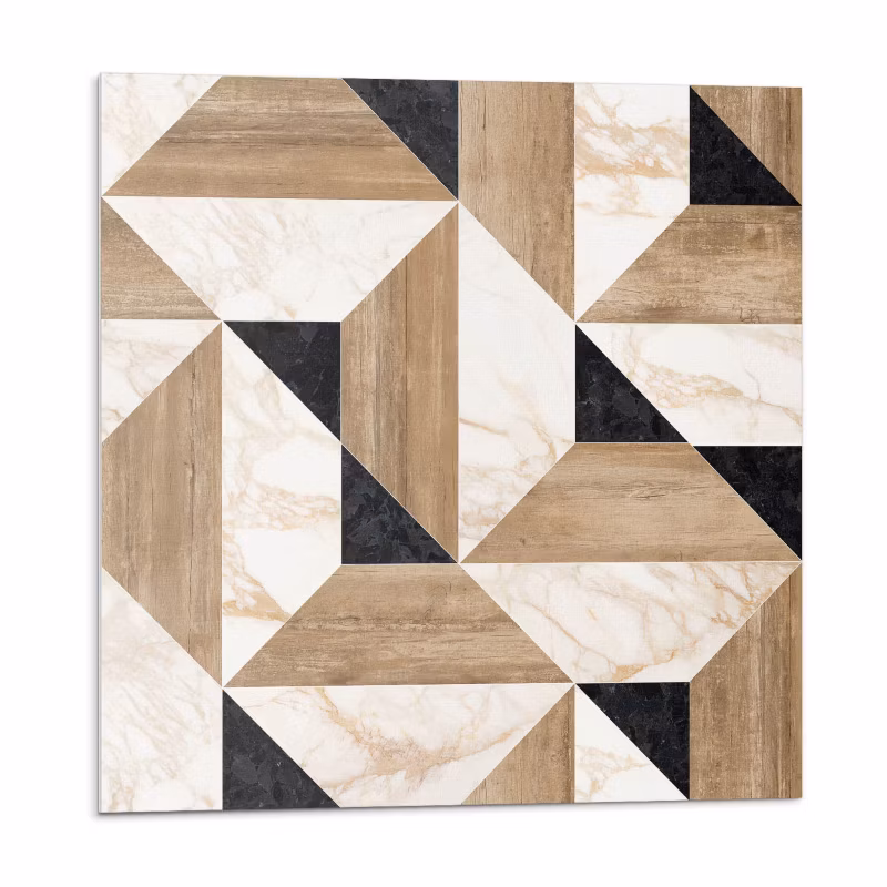 Kafelki samoprzylepne Wallfluent 50×50 cm Wzór geometryczny na płytkach 4 szt.
