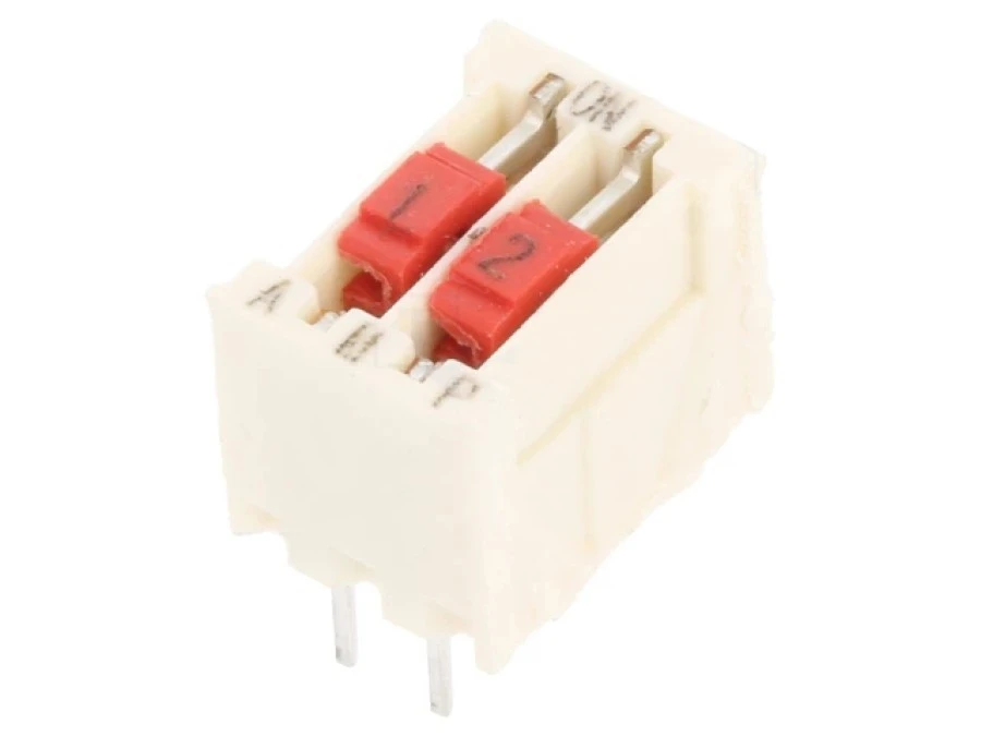 Przełącznik DIP‑SWITCH Liczba biegunów 2 OFF‑ON 0.025A 50VDC Poz 2 5161390‑2