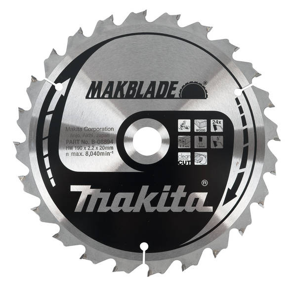 Tarcza tnąca Makita B-08894 190×30; 24Z